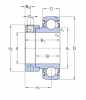 Корпусный подшипник YET 208 (SKF)