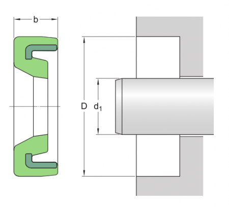 Манжетное уплотнение 20X28X4 HM4 R (SKF)