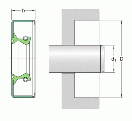 Манжетное уплотнение дюймовое 12458 (SKF)