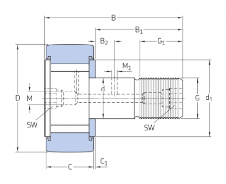 Опорный ролик KRV 35 PP (SKF)