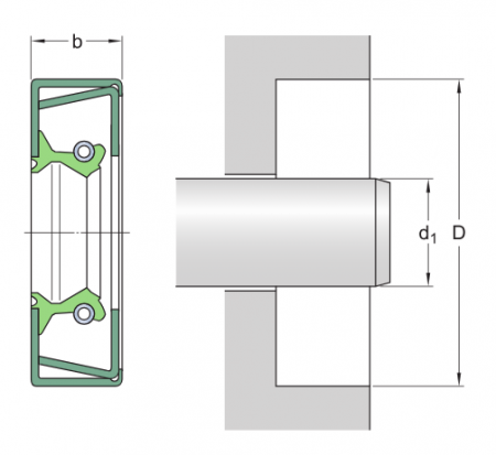 Манжетное уплотнение дюймовое 92536 (SKF)
