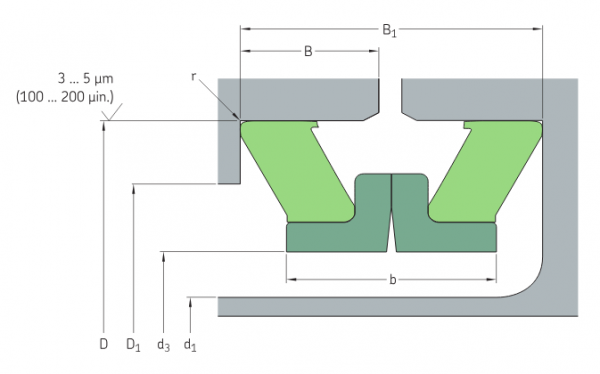 Манжетное уплотнение 74310 (SKF)