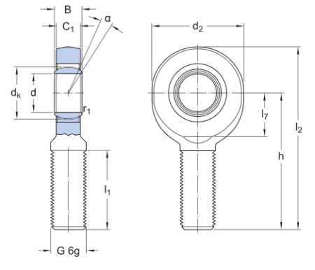 Наконечник штока SA 25 C (SKF)
