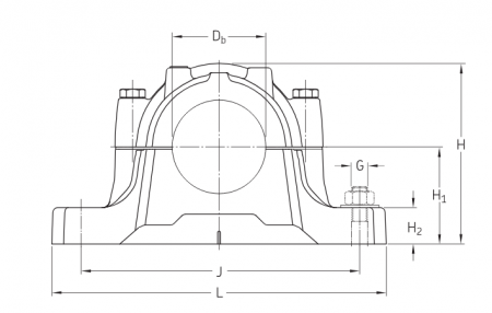 Разъёмный стационарный корпус SNL 510-608 (SKF)
