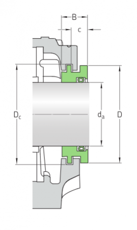 Уплотнение для разъёмного стационарного корпуса TSN 524 S (SKF)
