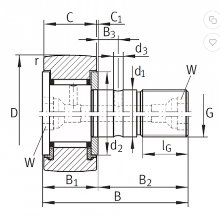 Опорный ролик KRV35-PP TECHNIX