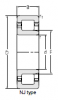 Цилиндрический роликоподшипник NJ305EM (ZWZ)