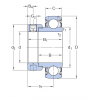 Корпусный шарикоподшипник YET 205-014 (SKF)