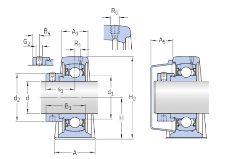 Стационарный шарикоподшипниковый узел SY 30 FM (SKF)