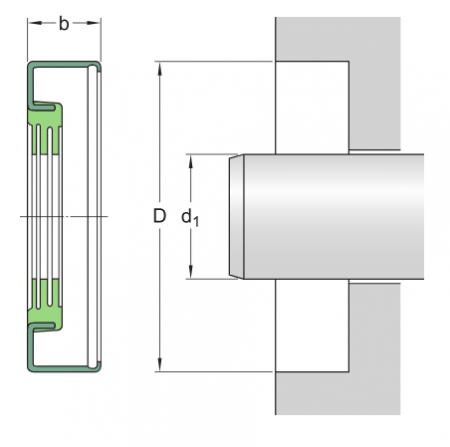Манжетное уплотнение дюймовое 19510 (SKF)