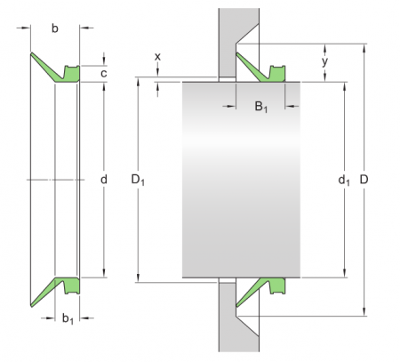 V-образное уплотнение 750 VRME R (SKF)