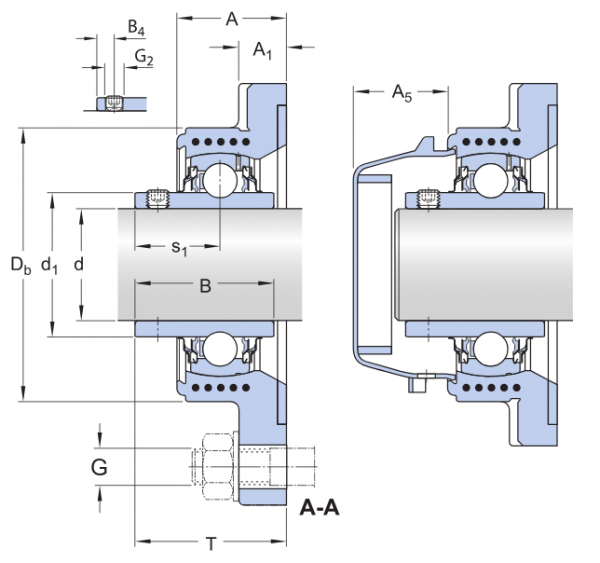 Шарикоподшипниковый узел с квадратным фланцем FYWK 25 YTH (SKF)