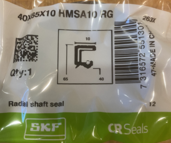 Манжетное уплотнение 40X65X10 HMSA10 RG (SKF)