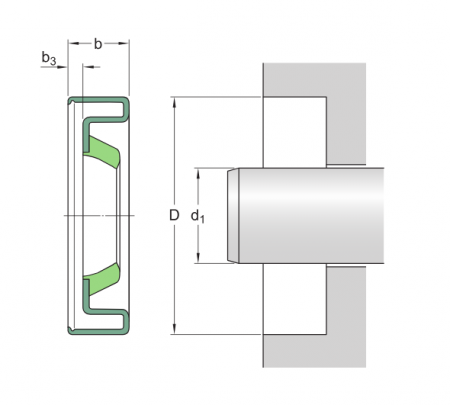 Манжетное уплотнение дюймовое 22870 (SKF)