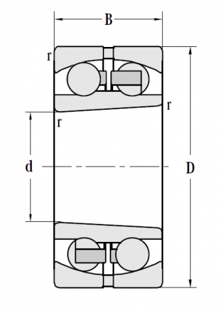 Самоустанавливающийся шарикоподшипник 1320KJ (ZWZ)