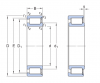 Цилиндрический роликоподшипник NCF2956V (ZWZ)