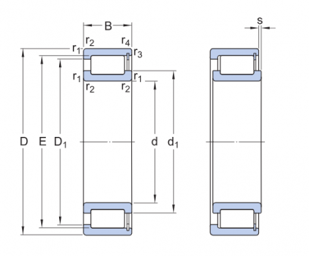 Цилиндрический роликоподшипник NCF2956V (ZWZ)