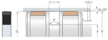 Манжетное уплотнение CUT 90x74.5x6.3 (SKF)