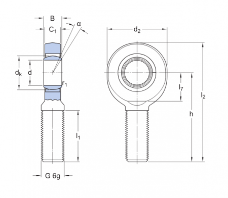 Шарнирная головка SA 8 E (SKF)