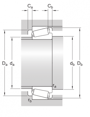Конический роликоподшипник 30305 (SKF)