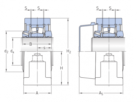 Корпус в сборе с подшипником P2B 211-SRB-CRE (SKF)