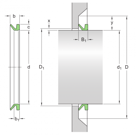 V-образное уплотнение 250 VL V (402506) (SKF)