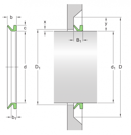 V-образное уплотнение 170 VL R (401702) (SKF)