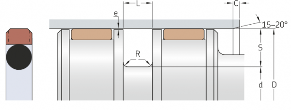Уплотнение поршня GH 50X39X4.2-AD1 (SKF)