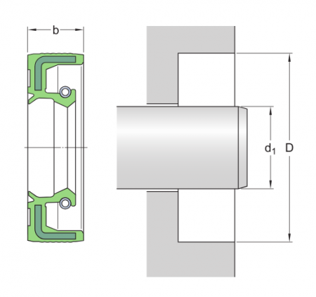 Манжетное уплотнение 15X26X7 HMSA10 RG (SKF)