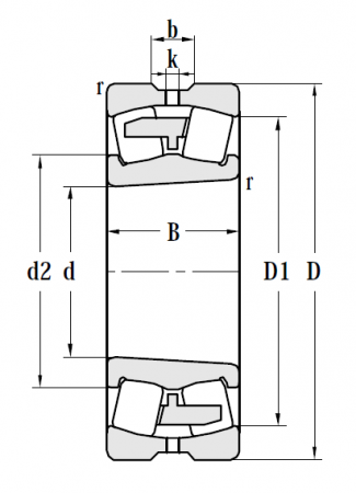 Сферический роликоподшипник 23136CAK/C3W33 (ZWZ)