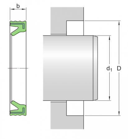 Манжетное уплотнение G 12X19X3 (SKF)