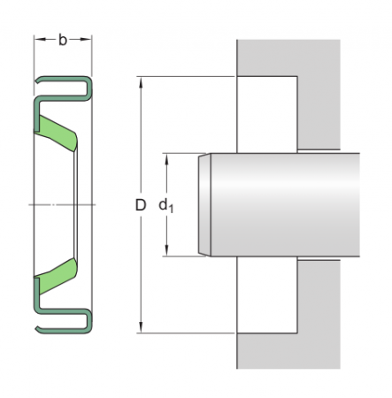 Манжетное уплотнение дюймовое 21159 (SKF)
