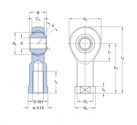 Шарнирная головка SIKB 6 F (SKF)