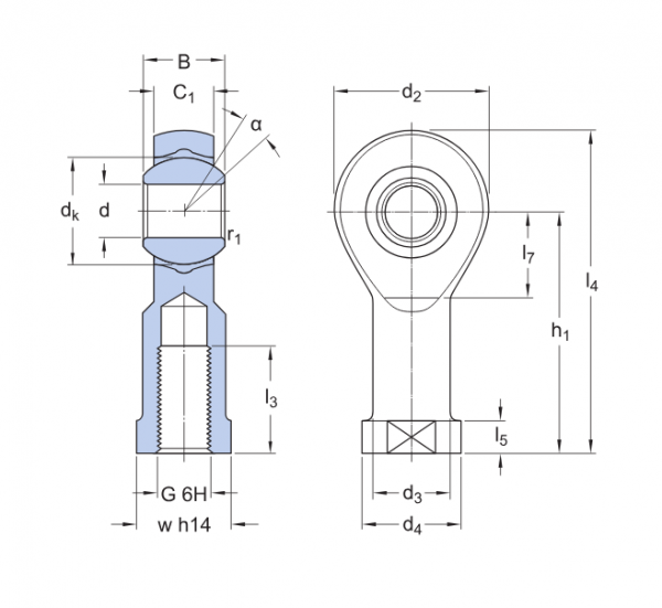 Шарнирная головка SIKB 6 F (SKF)