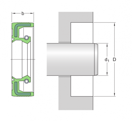 Манжетное уплотнение 30X47X8 HMSA10 RG (SKF)