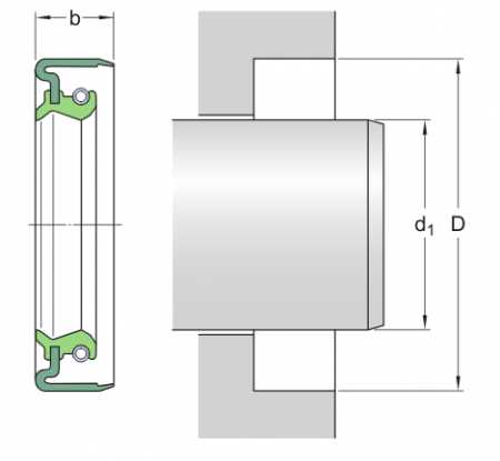 Манжетное уплотнение дюймовое 12438 (SKF)
