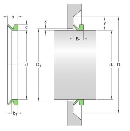 V-образное уплотнение 40 VA V (400404) (SKF)