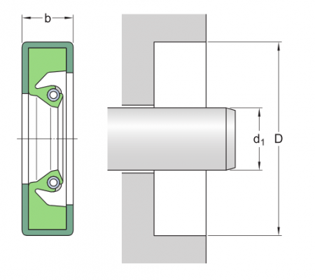Манжетное уплотнение 285X310X16 HDS2 V (SKF)