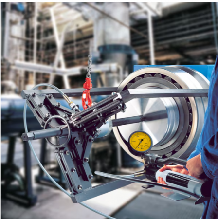 Тяжёлый гидравлический съёмник TMHP 50/320 (SKF), с насосом TMJL 100