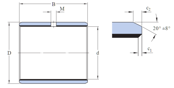 Втулка скольжения PCM 11011560 M (SKF)