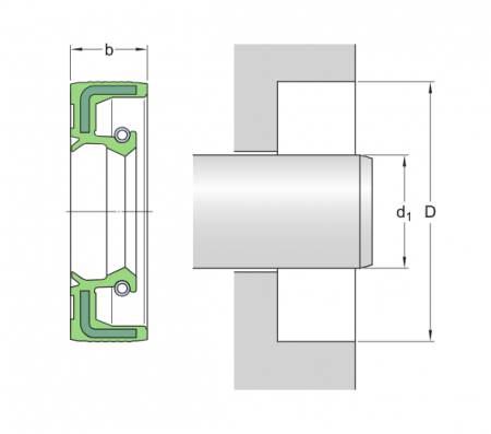 Манжетное уплотнение 32X47X6 HMSA10 RG (SKF)