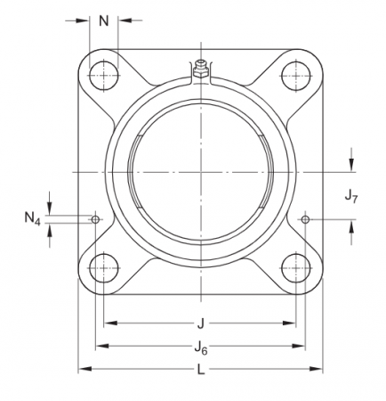 Корпус с квадратным фланцем FY 510 M (SKF)