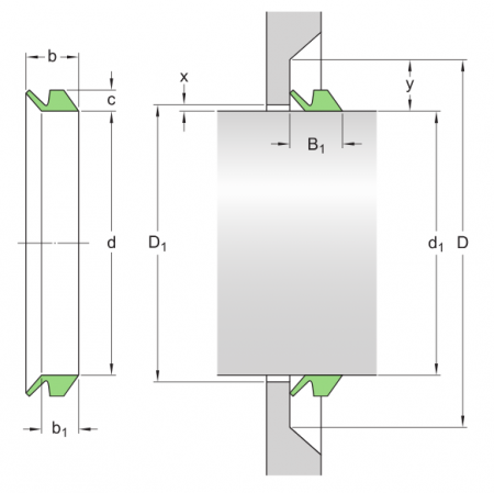 V-образное уплотнение 90 VS V (400905) (SKF)