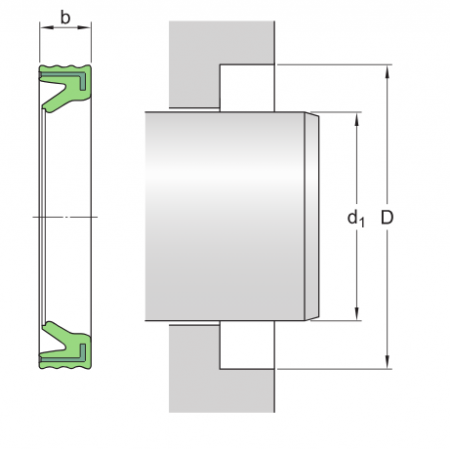 Манжетное уплотнение G 24X32X4 (SKF)