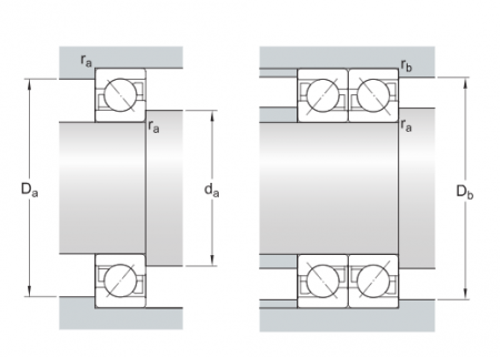 Радиально-упорный шарикоподшипник 7208ACM (ZWZ)